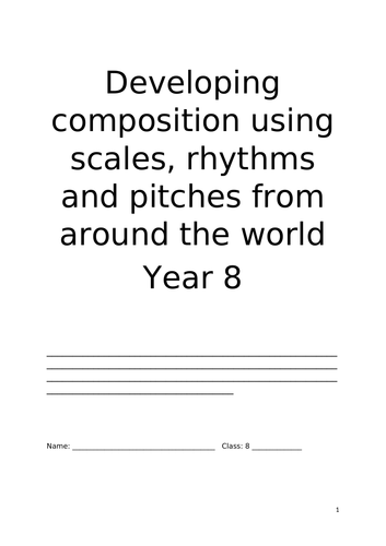 Year 8 Music - Developing Knowledge of pitch and rhythm through world ...