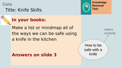 Basic Kitchen Skills Unit for Cooking and Nutrition, Food Technology ...