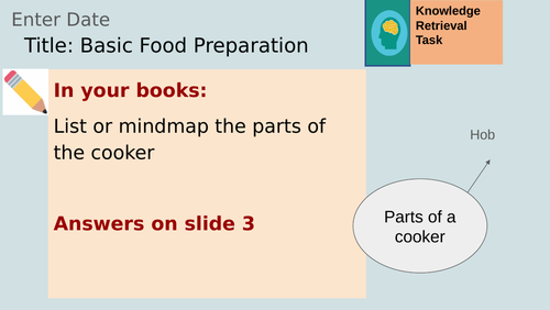 Basic Kitchen Skills Unit for Cooking and Nutrition, Food Technology ...