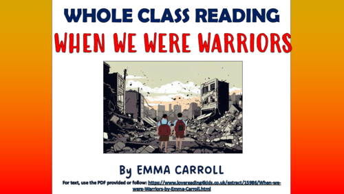 When We Were Warriors - Whole Class Reading Session!