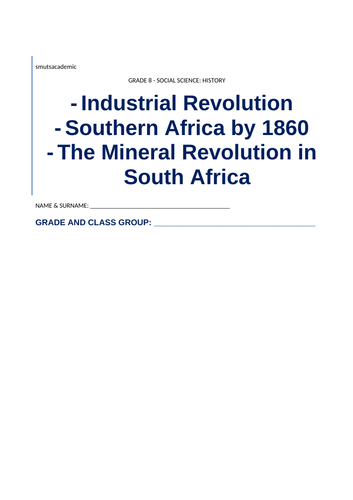 Grade 8: Social Science History Workbook | Teaching Resources
