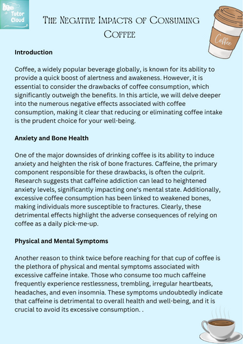 Debates Worksheets - Negative Debates - Coffee and Tiktok