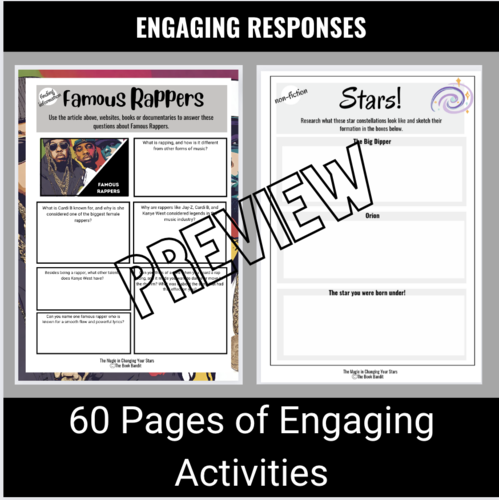 THE MAGIC IN CHANGING YOUR STARS Novel Study and Comprehension ...