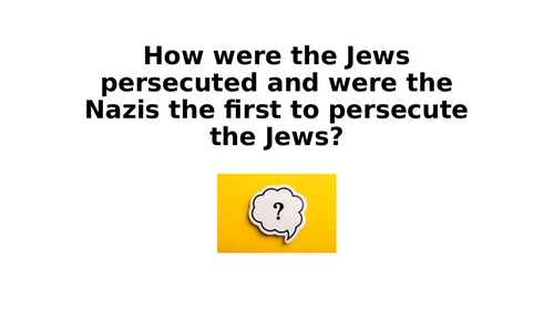 Holocaust Intro - History of Jewish Persecution Pre-Nazi | Teaching ...