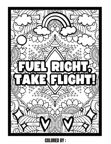 Healthy Bodies Sayings Mandala Coloring Pages For Kids, No Prep ...
