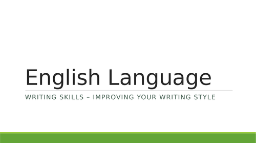 GCSE Functional English - Expanding Sentences