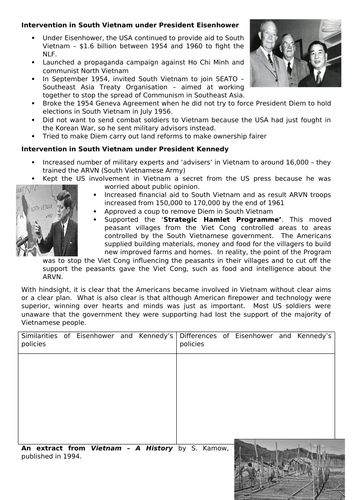 AQA 8145: Conflict in Asia: Eisenhower and Kennedy's policies (Vietnam pt.1)