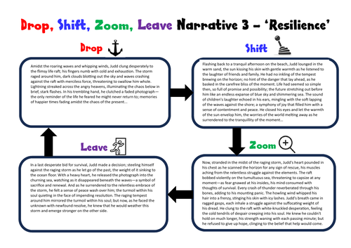 Drop, Shift, Zoom, Leave Examples for Paper 1 Question 5