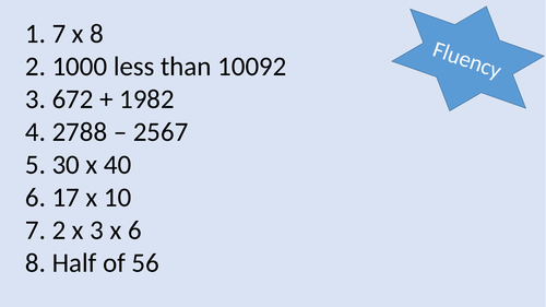 Year 6 Fluency - Arithmetic Focus