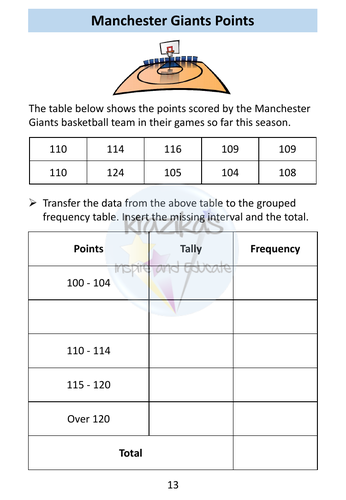 Grouped Data Workbook - Statistics - Level 1 Functional Skills Maths ...