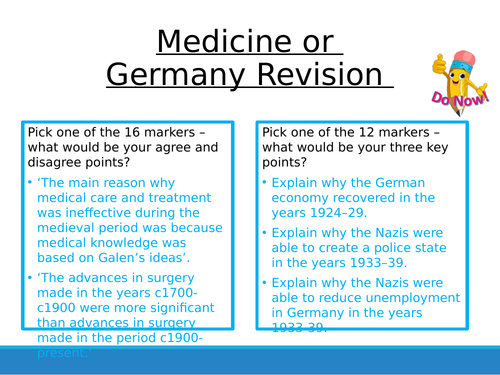 Weimar and Nazi Germany Revision 2 | Teaching Resources