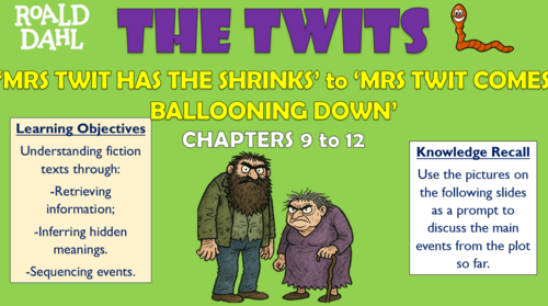 The Twits - Chapters 9 to 12 - 'Mrs Twit has the Shrinks' to 'Mrs Twit Comes Ballooning Down!'