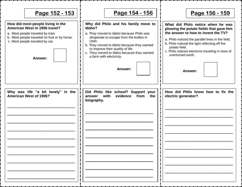 The Boy Who Invented TV - Grade 6 HMH into Reading | Teaching Resources