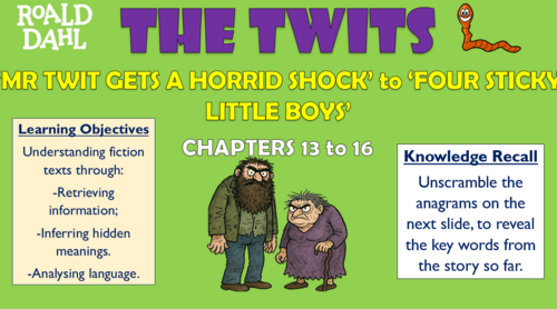 The Twits - Chapters 13 to 16 - 'Mr Twit Gets a Horrid Shock' to 'Four Sticky Little Boys!'