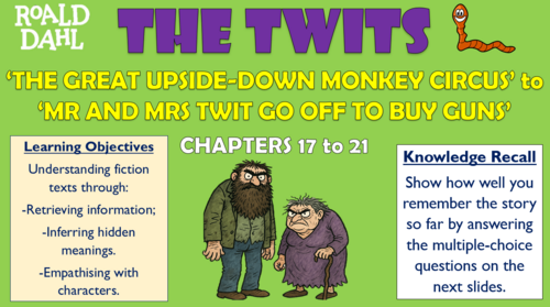 The Twits - Chapters 17 to 21 - up to the end of 'Mr and Mrs Twit Go Off to Get Guns!'