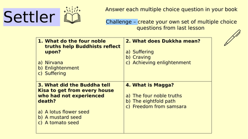 The eightfold path - KS3 lesson