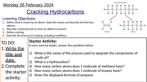 GCSE Chemistry Cracking Hydrocarbons: Complete Lesson