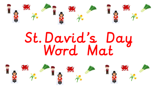 St.David's Day Welsh Word Mat