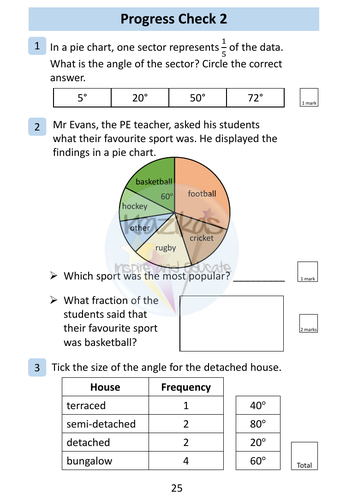 Pie Charts Workbook - Statistics - Level 1 Functional Skills Maths ...