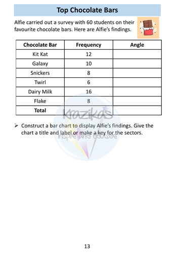 Pie Charts Workbook - Statistics - Level 1 Functional Skills Maths ...