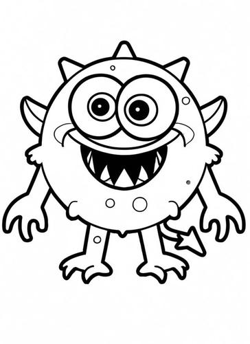 20 x Different Scary Monsters Coloring Sheets / Colouring Pages Activity - Printable A4 ...