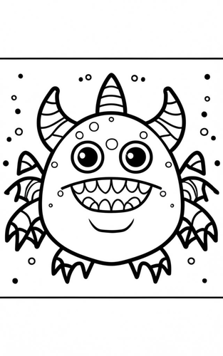 20 x Different Scary Monsters Coloring Sheets / Colouring Pages Activity - Printable A4 ...