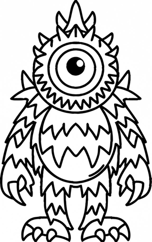 20 x Different Scary Monsters Coloring Sheets / Colouring Pages ...