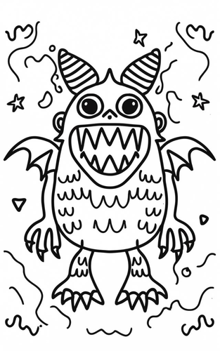 20 x Different Scary Monsters Coloring Sheets / Colouring Pages Activity - Printable A4 ...