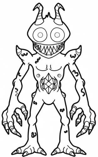 20 x Different Scary Monsters Coloring Sheets / Colouring Pages Activity - Printable A4 ...