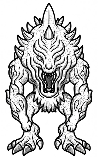 20 x Different Scary Monsters Coloring Sheets / Colouring Pages Activity - Printable A4 ...
