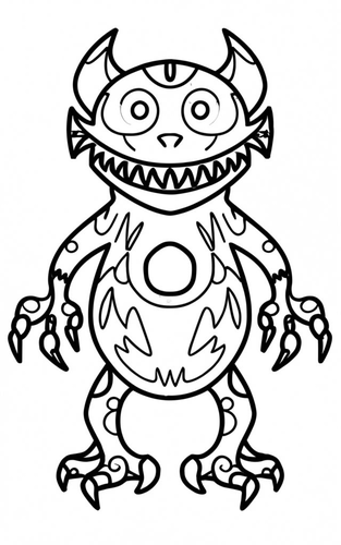 20 x Different Scary Monsters Coloring Sheets / Colouring Pages ...