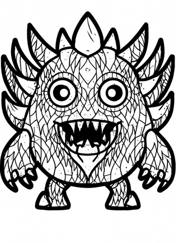 20 x Different Scary Monsters Coloring Sheets / Colouring Pages Activity - Printable A4 ...