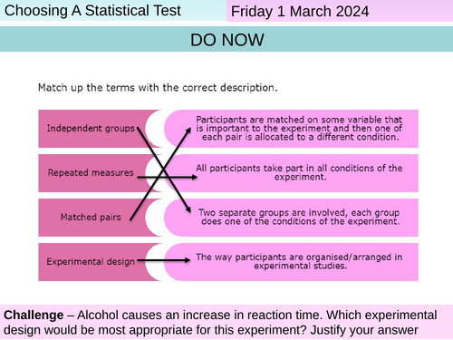 L19: Choosing A Statistical Test - Research Methods - AQA Psychology ...