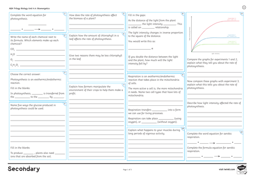 GCSE Biology Higher All Topics Revision Mats | Teaching Resources