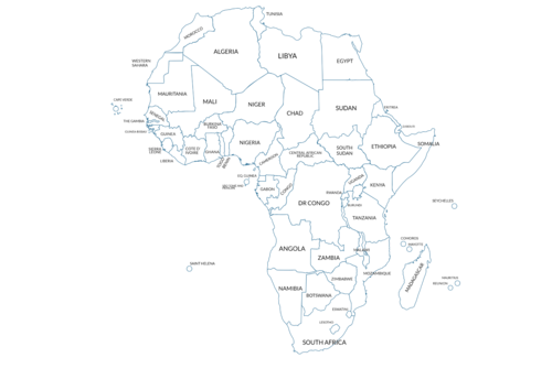 Colourable Map of Africa - PDF & PNG | Teaching Resources