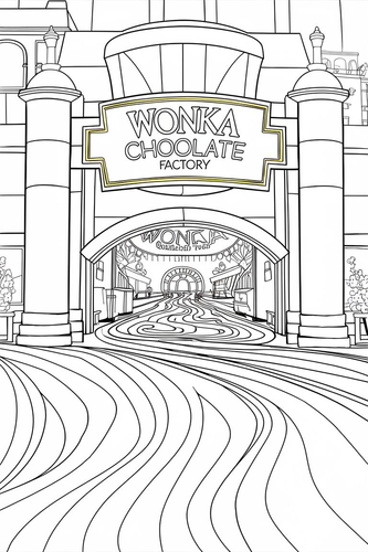20 Willy Wonka Chocolate Candy Coloring Sheets, Colouring Pages Roald