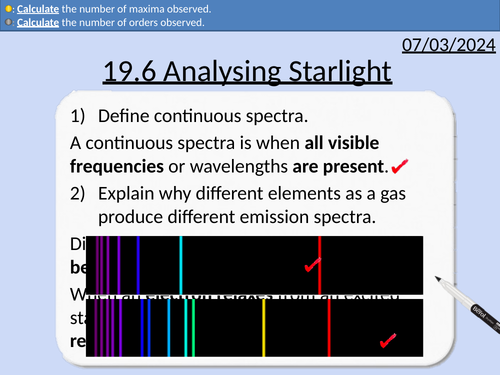 OCR A level Physics: Analysing Starlight