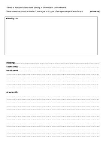AQA English Language Paper 2 Section B practice | Teaching Resources