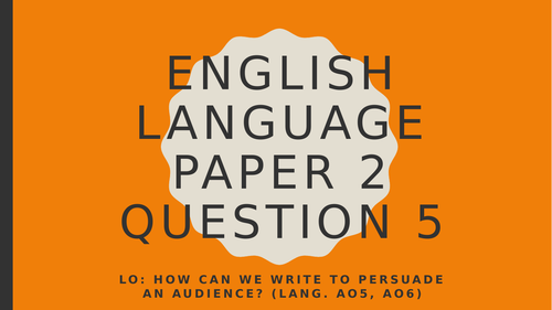 AQA English Language Paper 2 Section B practice | Teaching Resources