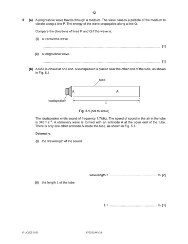 Stationary waves revision lesson for AS Physics 9702 | Teaching Resources