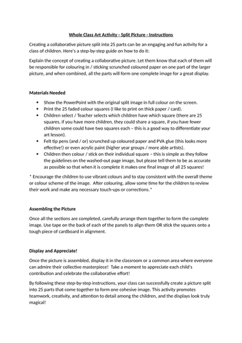 THE GRUFFALO - Whole Class Art Activity - Split Picture Display (25 ...