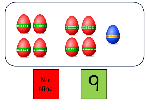 Easter Egg Subitising Game Nine or not Nine? | Teaching Resources