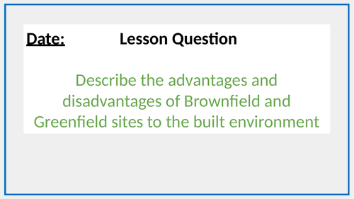 Eduqas Construction AC1.6 Sustainable Construction Methods