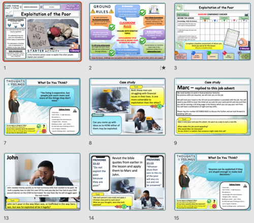 Exploitation of the poor - Religious Education Lesson | Teaching Resources