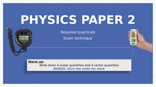 GCSE AQA Physics Paper 2 required practical REVISION LESSONS | Teaching ...