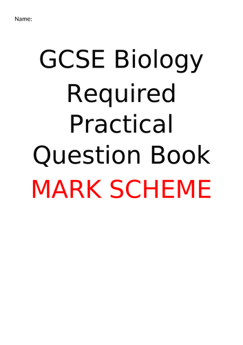 OCR GCSE Biology PAG Lab book | Teaching Resources