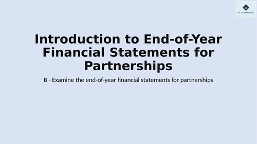 Level 3 BTEC Business - Unit 12: Financial Statements for Specific ...