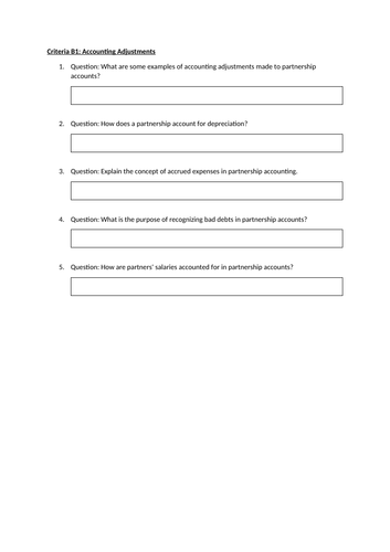 Level 3 BTEC Business - Unit 12: Financial Statements for Specific ...