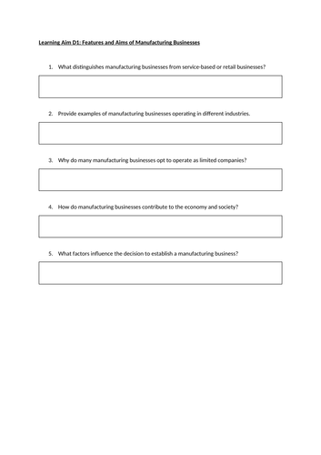 Level 3 BTEC Business - Unit 12: Financial Statements for Specific ...