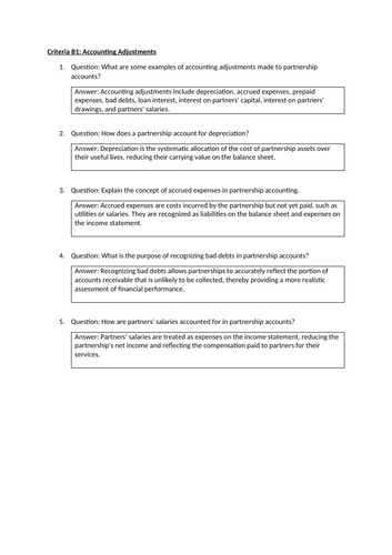 Level 3 BTEC Business - Unit 12: Financial Statements for Specific ...